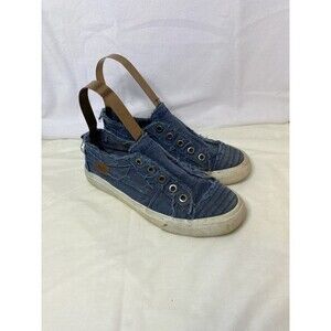 Blowfish Malibu Women’s Denim Blue Slip-On Shoes, Size 7.5 M